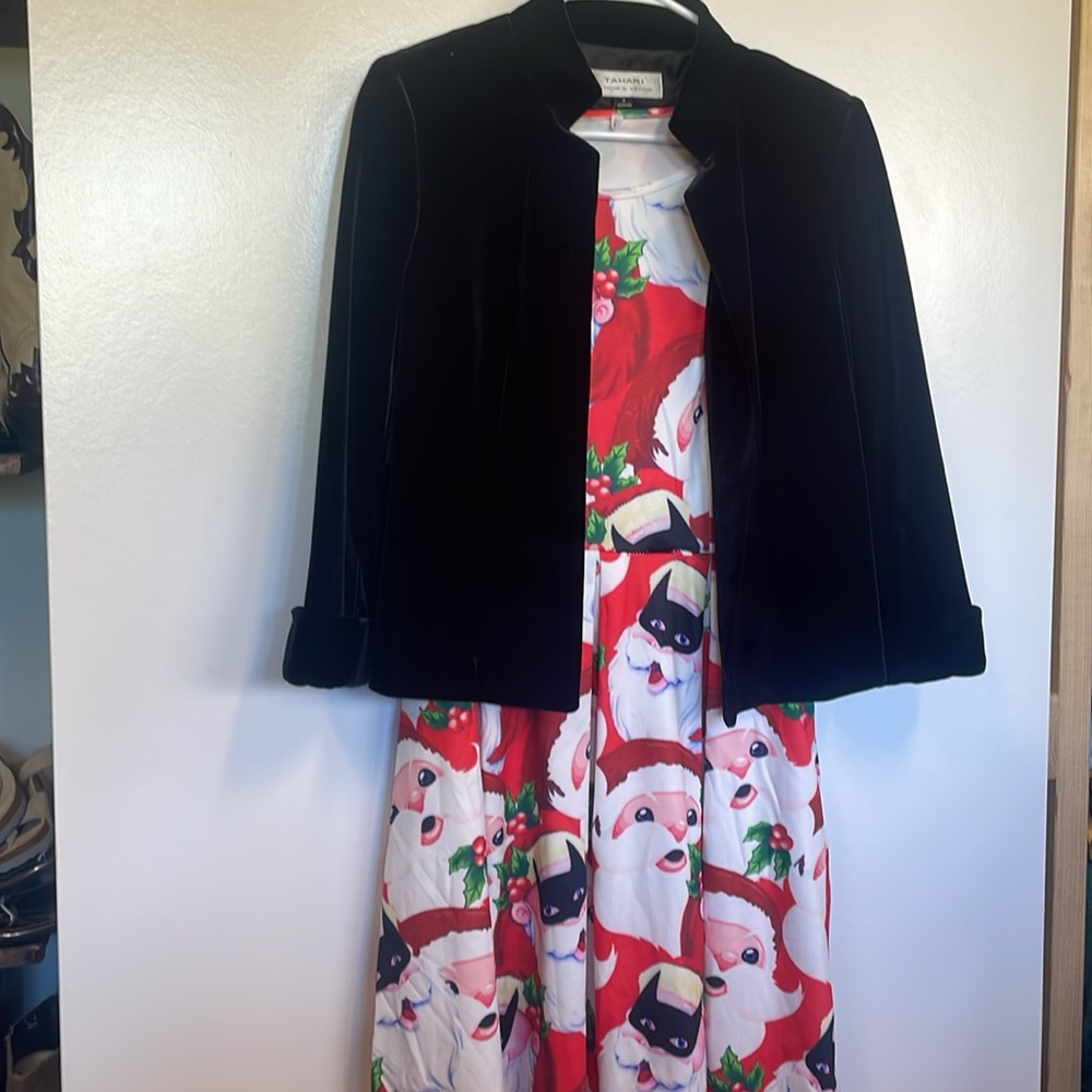 Vintage style rockabilly, holiday Santa ugly Christmas dress.  Large. Kitchy - Picture 6 of 6